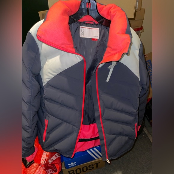 SPYDER BREAKOUT DOWN JACKET Women SIZE 14 No HOOD NWOT - Picture 5 of 13